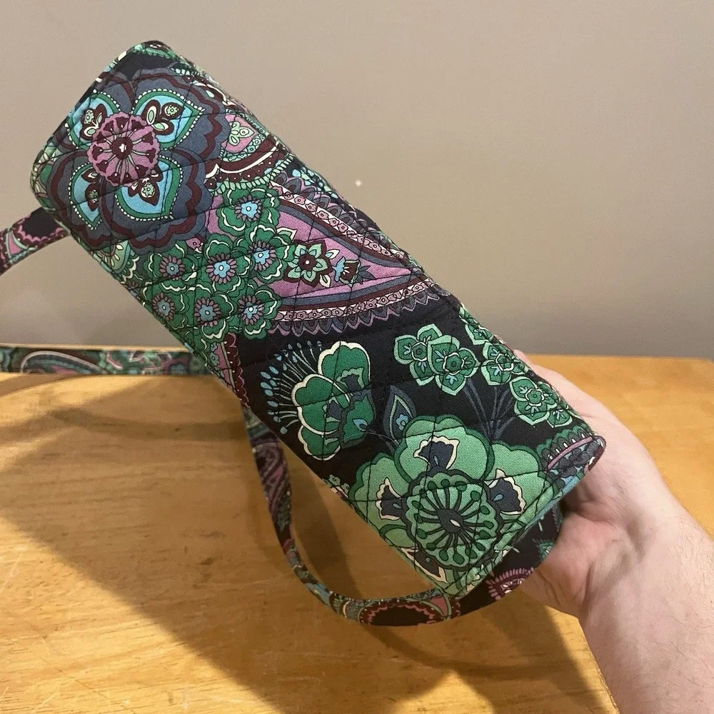 Vera Bradley Blue Rhapsody Julia Bag Turn Lock Top Handle Square NWT Paisley‎